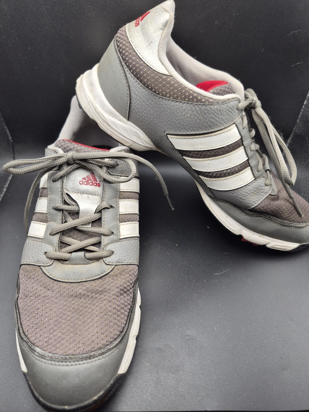 adidas Men’s Golf Shoes Gray with White Stripes